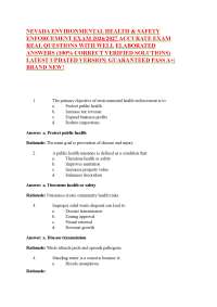 NEVADA ENVIRONMENTAL HEALTH & SAFETY ENFORCEMENT EXAM 2026/2027 ACCURATE EXAM REAL QUESTI