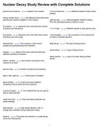 Nuclear Decay Study Review with Complete Solutions