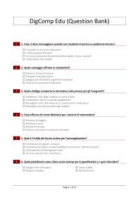 Domande e Risposte Esame DigComp EDU