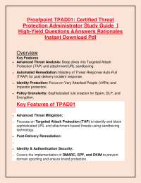 Proofpoint TPAD01: Certified Threat Protection Administrator Study Guide ] High-Yield Que