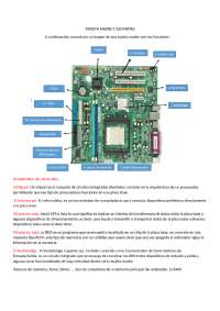 Tarjeta Madre, componentes y descripciones