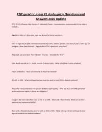 FNP geriatric exam #1 study guide Questions and Answers 2026 Update