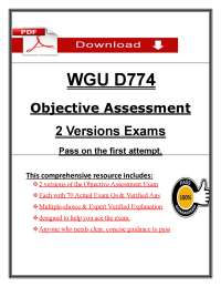 WGU D774 OA Exam Versions 1 & 2 (2026 / 2027) | Business Accounting | WGU (PDF)