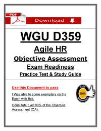 WGU D359 OA Exam (2026 / 2027) | Agile HR | Western Governors University (PDF)