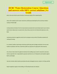 IIRC TCST water restoration course Question and answers | Fully updated |