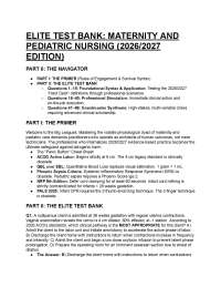 2026/2027 Elite Maternity & Pediatric Nursing Test Bank | Ricci 5th Ed & NGN Clinical