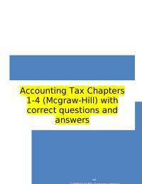 Accounting Tax Chapters 1-4 (Mcgraw-Hill) with correct questions and answers