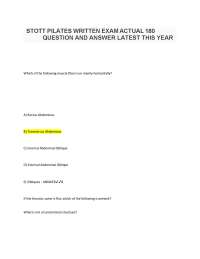 STOTT PILATES WRITTEN EXAM ACTUAL 180 QUESTION AND ANSWER LATEST THIS YEAR_compressed.pdf