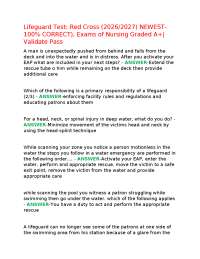 Lifeguard Test: Red Cross (2026/2027) NEWEST- 100% CORRECT), Exams of Nursing Graded A+|Va