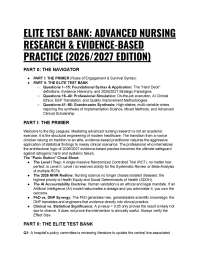 2026/2027 Elite Nursing Research & Evidence-Based Practice (EBP) Test Bank | DNP/MSN Study