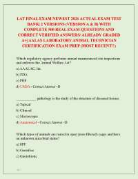 LAT FINAL EXAM NEWEST 2026 ACTUAL EXAM TEST BANK| 2 VERSIONS (VERSION A & B)