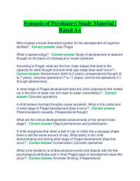Synopsis of Psychiatry| Study Material | Rated A+