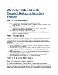 2026/2027 Elite Test Bank for Campbell Biology in Focus (4th Edition) | Complete Exam Prep