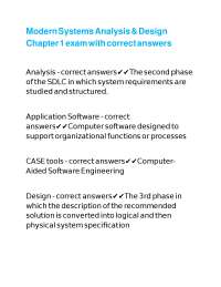 Modern Systems Analysis & Design Chapter 1 exam with correct answers