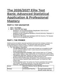 2026/2027 Elite Statistics Test Bank: Advanced Applications, Biostatistics, & FDA Bayesian