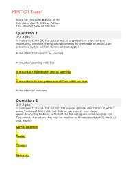 NBST 621 : Hebrews - Liberty University, Exam 4 Answered Latest Spring 2025/26.