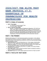 Essentials of Pharmacology for Health Professions (2026/2027) - Elite Test Bank: Questions