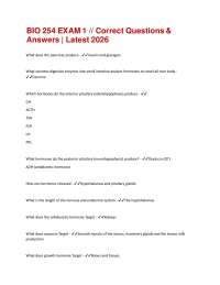 BIO 254 EXAM 1 // Correct Questions & Answers | Latest 2026