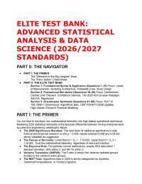 2026/2027 Advanced Statistics & Data Science Test Bank | MAT202 & UT Austin SDS 320E Exam