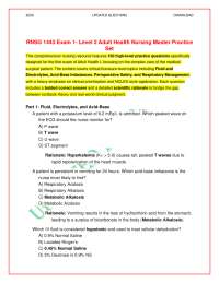 RNSG 1443 Exam 1: Level 2 Adult Health Nursing Master Practice Questions 2026