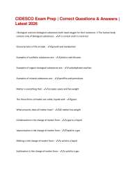 CIDESCO Exam Prep | Correct Questions & Answers | Latest 2026