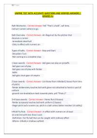 Umpire Test – Accurate Questions and Verified Answers | Graded A+ Officiating Exam Study G