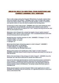 (RELB104) RELB 104 NEW FINAL EXAM QUESTIONS AND CORRECT ANSWERS 100% VERIFIED!!