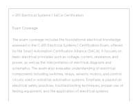 ELECTRICAL SYSTEMS 1 SACA CERTIFICATION (C201) EXAM QUESTIONS AND CORRECT VERIFIED SOLUTIO