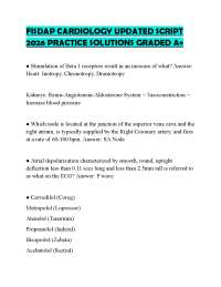 FISDAP CARDIOLOGY UPDATED SCRIPT 2026 PRACTICE SOLUTIONS GRADED A+