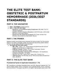 2026/2027 Elite Obstetric & Postpartum Hemorrhage Test Bank | 66 Clinical Q&A with Rationa