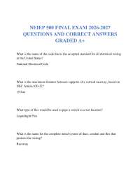 NEIEP 500 FINAL EXAM 2026-2027 QUESTIONS AND CORRECT ANSWERS GRADED A+