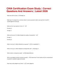 CHIA Certification Exam Study | Correct Questions And Answers | Latest 2026