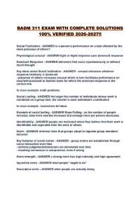 BADM 311 EXAM WITH COMPLETE SOLUTIONS 100% VERIFIED 2026-2027!!