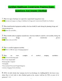 CERTIFIED HEALTHCARE CONSTRUCTOR EXAM (2026/2027) | CHC Study Guide | PDF