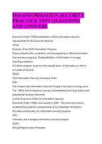 DoD INFORMATION SECURITY PRACTICE TEST QUESTIONS AND ANSWERS