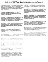 Unit 10 APCSP Test Questions and Answers Rated A