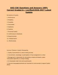 ASQ CQE Exam Prep 2026-2027: Verified Questions & Expert Answers for Certification Success