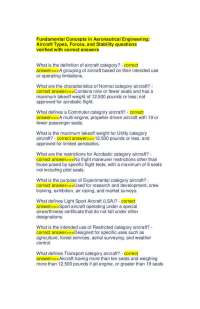Fundamental Concepts in Aeronautical Engineering: Aircraft Types, Forces, and Stability q