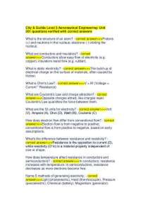 City & Guilds Level 3 Aeronautical Engineering: Unit 201 questions verified with correct
