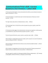 Communications Final LSUE | Correct Questions And Answers | Latest 2026