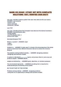 BADM 353 EXAM 1 STUDY SET WITH COMPLETE SOLUTIONS 100% VERIFIED 2026-2027!!