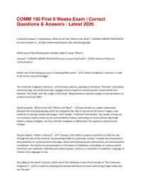 COMM 150 First 6 Weeks Exam | Correct Questions & Answers / Latest 2026