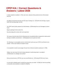 CPDT-KA // Correct Questions & Answers | Latest 2026