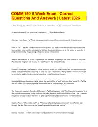 COMM 150 6 Week Exam | Correct Questions And Answers | Latest 2026