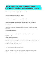 DOT study for test (gojet airlines) // Correct Questions And Answers | 2026