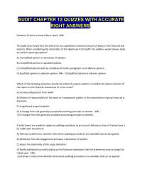 AUDIT CHAPTER 12 QUIZZES WITH ACCURATE RIGHT ANSWERS.
