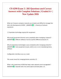 CS 6250 Exam 2 | 282 Questions and Correct Answers with Complete Solutions | Graded A+