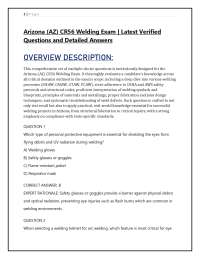 Arizona (AZ) CR56 Welding Exam | Latest Verified Questions and Detailed Answers