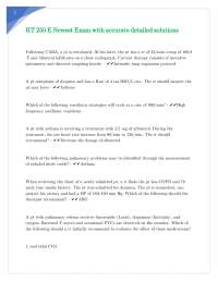 RT 250 E Newest Exam with accurate detailed solutions