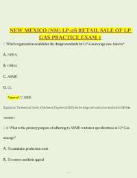 NEW MEXICO NM LP-3S Retail Sale of LP Gas Practice Exam 1 | 2025/2026 Study Guide